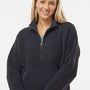 Boxercraft Womens Everest 1/4 Zip Sweatshirt w/ Pouch Pocket - Black - Closeout