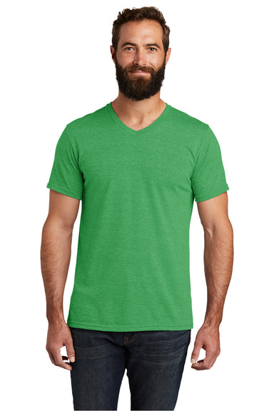 Allmade AL2014 Mens Short Sleeve V-Neck T-Shirt Enviro Green Model Front