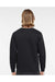 LAT 6925 Mens Elevated Fleece Crewneck Sweatshirt Black Model Back