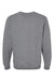 LAT 6925 Mens Elevated Fleece Crewneck Sweatshirt Heather Granite Grey Flat Back