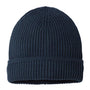 Atlantis Hats Unisex Sustainable Finish Edge Cuffed Beanie - Navy Blue - Closeout