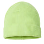 Atlantis Hats Unisex Sustainable Fine Rib Cuffed Beanie - Acid Green - Closeout