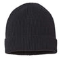 Atlantis Hats Unisex Sustainable Fine Rib Cuffed Beanie - Black