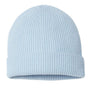 Atlantis Hats Unisex Sustainable Fine Rib Cuffed Beanie - Light Blue - Closeout
