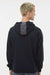 Augusta Sportswear 6865 Mens Eco Revive 3 Season Fleece Hooded Sweatshirt Hoodie Heather Carbon Grey/Black Model Back