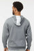 Augusta Sportswear 6865 Mens Eco Revive 3 Season Fleece Hooded Sweatshirt Hoodie White/Heather Grey Model Back