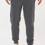 Augusta Sportswear Mens Eco Revive 3 Season Fleece Jogger Sweatpants w/ Pockets - Heather Carbon Grey - Closeout