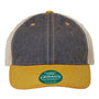 Legacy Mens Old Favorite Snapback Trucker Hat - Navy Blue/Yellow/Khaki - NEW