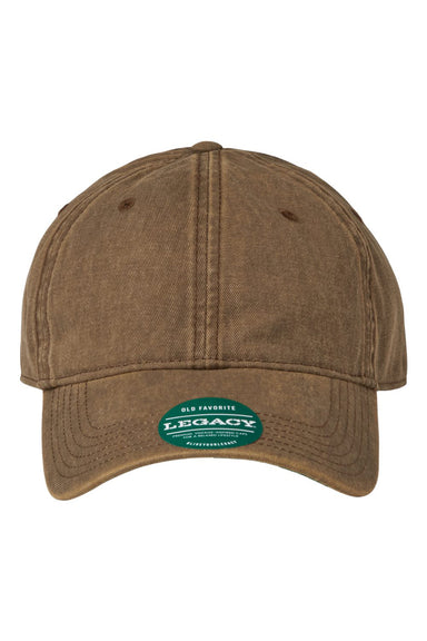 Legacy OFAST Mens Old Favorite Solid Twill Hat Brown Flat Front