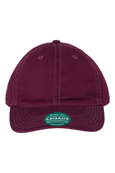 Legacy EZA Mens Relaxed Twill Dad Hat Maroon Flat Front