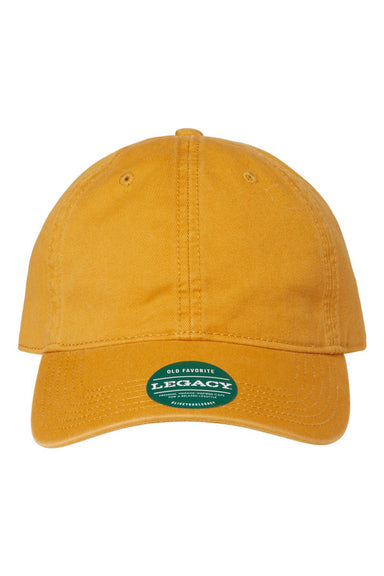 Legacy EZA Mens Relaxed Twill Dad Hat Mustard Yellow Flat Front