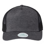 Legacy Hats Mens 5 Panel Trucker Snapback Hat - Black/Black