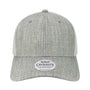 Legacy Hats Mens Mid Pro Snapback Trucker Hat - Melange Grey/White