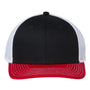 The Game Hats Mens Everyday Snapback Trucker Hat - Black/Red/White