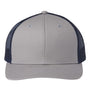 The Game Hats Mens Everyday Snapback Trucker Hat - Grey/Navy Blue