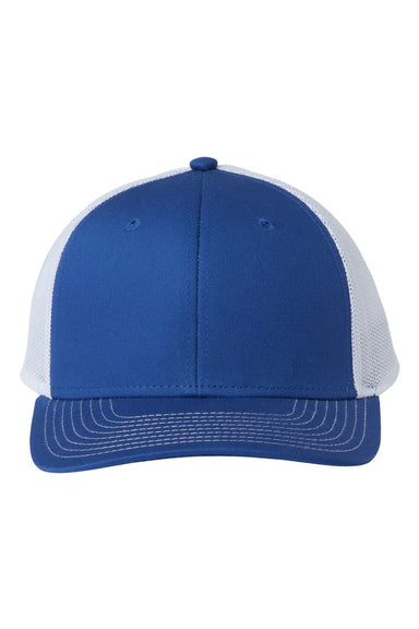 The Game GB452E Mens Everyday Trucker Hat Royal Blue/White Flat Front