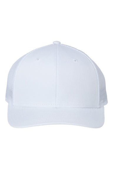 The Game GB452E Mens Everyday Trucker Hat White Flat Front