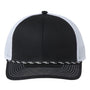 The Game Hats Mens Everyday Rope Snapback Trucker Hat - Black/White