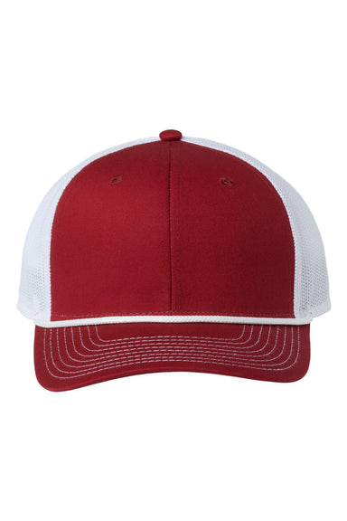 The Game GB452R Mens Everyday Rope Trucker Hat Cardinal Red/White Flat Front