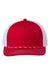 The Game GB452R Mens Everyday Rope Trucker Hat Red/White Flat Front