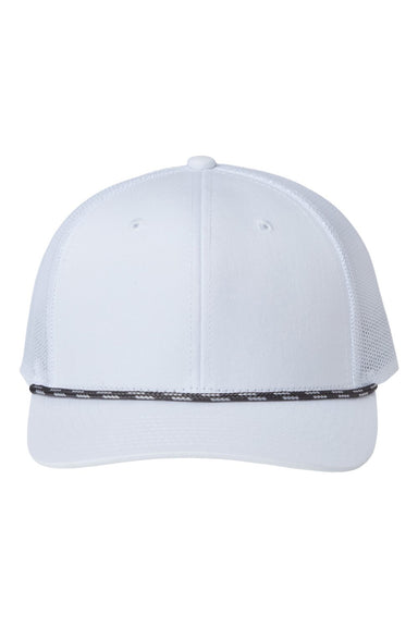 The Game GB452R Mens Everyday Rope Trucker Hat White Flat Front