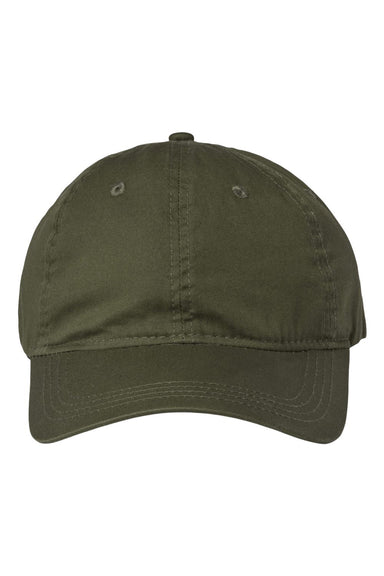 The Game GB510 Mens Ultralight Twill Hat Pine Green Flat Front
