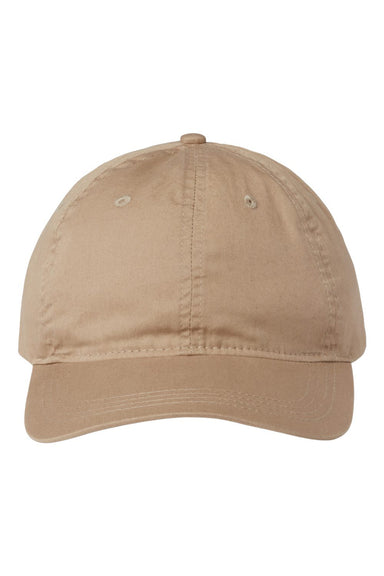 The Game GB510 Mens Ultralight Twill Hat Tan Flat Front