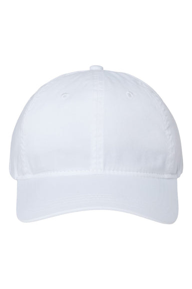 The Game GB510 Mens Ultralight Twill Hat White Flat Front