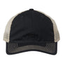 The Game Hats Mens Soft Snapback Trucker Hat - Black/Khaki - Closeout