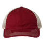 The Game Mens Soft Snapback Trucker Hat - Cardinal Red/Khaki - NEW