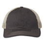 The Game Mens Soft Snapback Trucker Hat - Charcoal Grey/Khaki - NEW