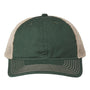 The Game Mens Soft Snapback Trucker Hat - Dark Green/Khaki - NEW