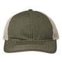 The Game Mens Soft Snapback Trucker Hat - Light Olive Green/Khaki - NEW