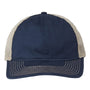 The Game Hats Mens Soft Snapback Trucker Hat - Navy Blue/Khaki - Closeout