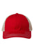 The Game GB880 Mens Soft Trucker Hat Red/Khaki Flat Front