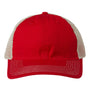 The Game Mens Soft Snapback Trucker Hat - Red/Khaki - NEW