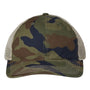 The Game Hats Mens Soft Snapback Trucker Hat - Woodland/Khaki - Closeout