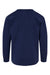 ComfortWash By Hanes GDH275 Youth Garment Dyed Long Sleeve Crewneck T-Shirt Navy Blue Flat Back
