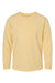 ComfortWash By Hanes GDH275 Youth Garment Dyed Long Sleeve Crewneck T-Shirt Summer Squash Yellow Flat Front