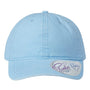 Infinity Her Womens Pigment Dyed Moisture Wicking Adjustable Hat - Cashmere Blue/Floral - NEW