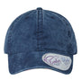 Infinity Her Womens Pigment Dyed Moisture Wicking Adjustable Hat - Navy Blue/Stripes - NEW