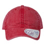 Infinity Her Womens Pigment Dyed Moisture Wicking Adjustable Hat - Red/Leopard - NEW
