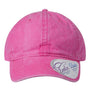 Infinity Her Womens Pigment Dyed Moisture Wicking Adjustable Hat - Rose Pink/Polka Dots - NEW