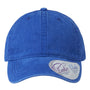 Infinity Her Womens Pigment Dyed Moisture Wicking Adjustable Hat - Royal Blue/Floral - NEW