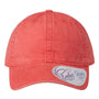 Infinity Her Womens Pigment Dyed Moisture Wicking Adjustable Hat - Sherbet Orange/Stripes - NEW