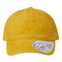 Infinity Her Womens Pigment Dyed Moisture Wicking Adjustable Hat - Sunset Yellow/Polka Dots - NEW