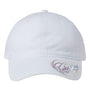 Infinity Her Womens Pigment Dyed Moisture Wicking Adjustable Hat - White/Floral - NEW