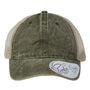 Infinity Her Womens Washed Mesh Back Moisture Wicking Snapback Hat - Olive Green/Camo - NEW