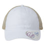 Infinity Her Womens Washed Mesh Back Moisture Wicking Snapback Hat - White/Floral - NEW