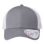 Infinity Her Hats Womens Modern Moisture Wicking Snapback Trucker Hat - Grey/White